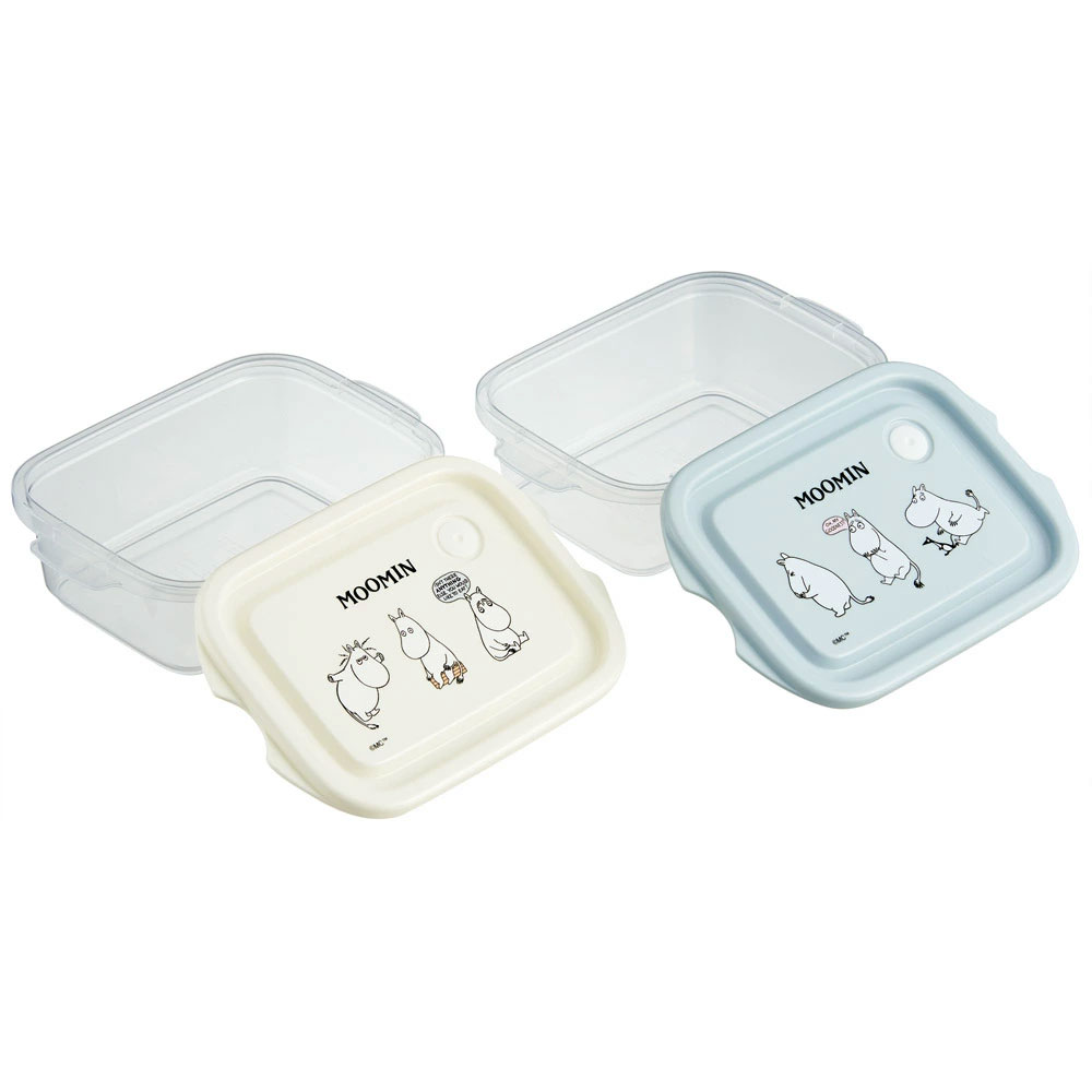 スケーター 保存容器 弁当箱 フードコンテナ シールボックス 2個セット 500ml プラスチックskater FCN2W ムーミン ユニークフェイス Moomin 女性【おしゃれ 食品保存 食材保存 シンプル お弁当 ランチボックス】