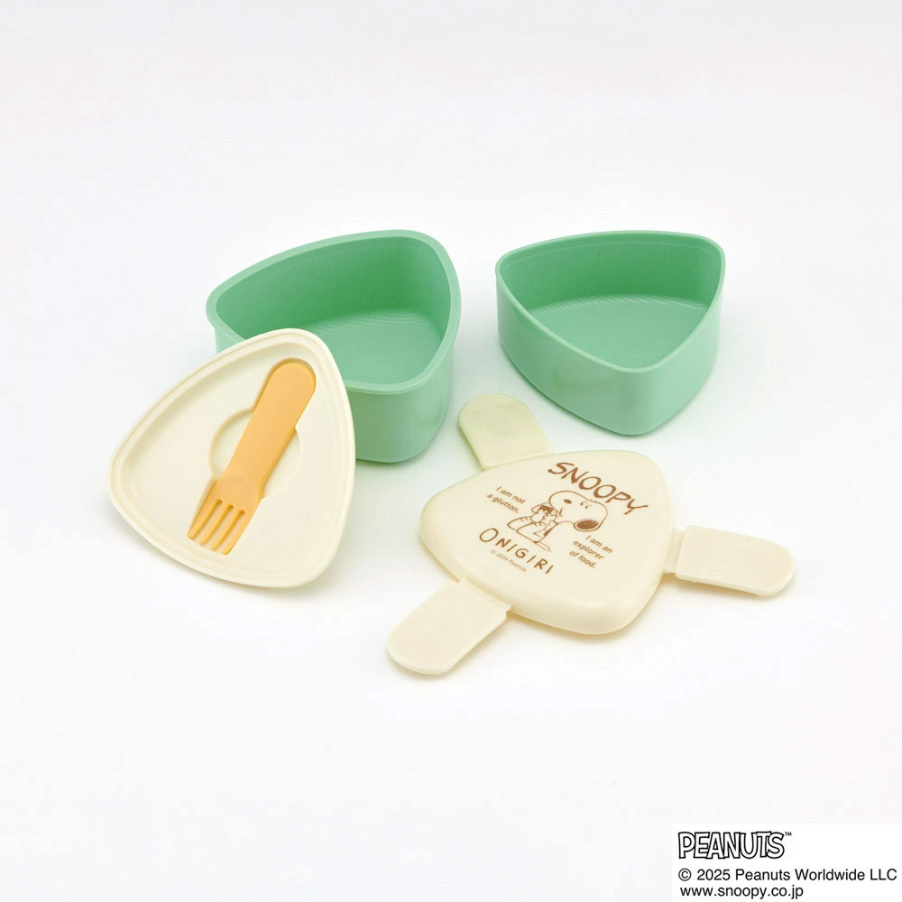 スケーター 三角 おにぎり お弁当箱 二段 500ml レンジ対応 かわいい 子供 skater ONWT1 スヌーピー SNOOPY ピーナッツ 女性 レディース【2段 ランチボックス 弁当箱 コンパクト】