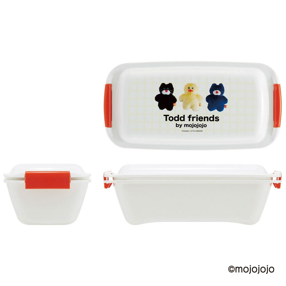 スケーター 洗いやすい弁当箱 パッキン溝の幅が広い ふわっと お弁当箱 530ml 1段 弁当 skater PTLB6B mojojojo モジョジョジョ グッズ【子供 大人 バイオマス ランチボックス レンジ 食洗機 対応】