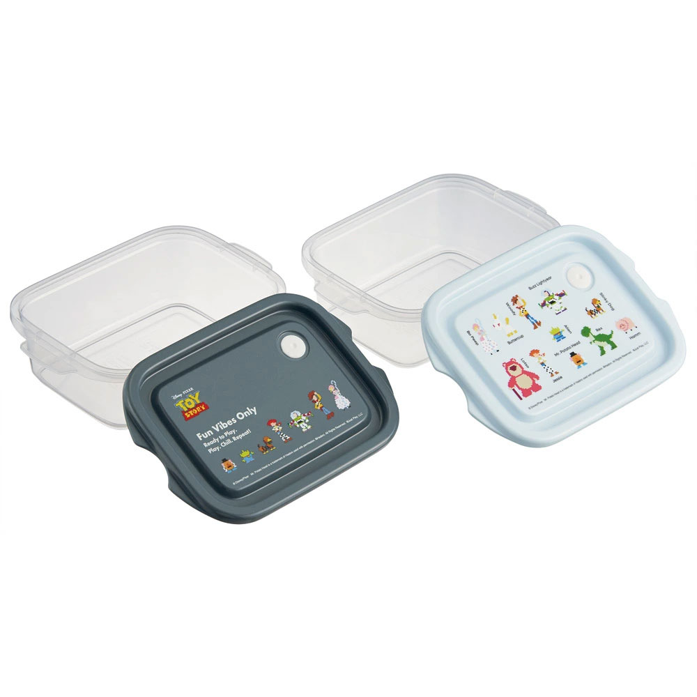 スケーター 保存容器 弁当箱 フードコンテナ シールボックス 2個セット 500ml プラスチックskater FCN2W トイストーリー トイ・ストーリー ピクセルアート【おしゃれ 食品保存 食材保存 シンプル お弁当 ランチボックス】