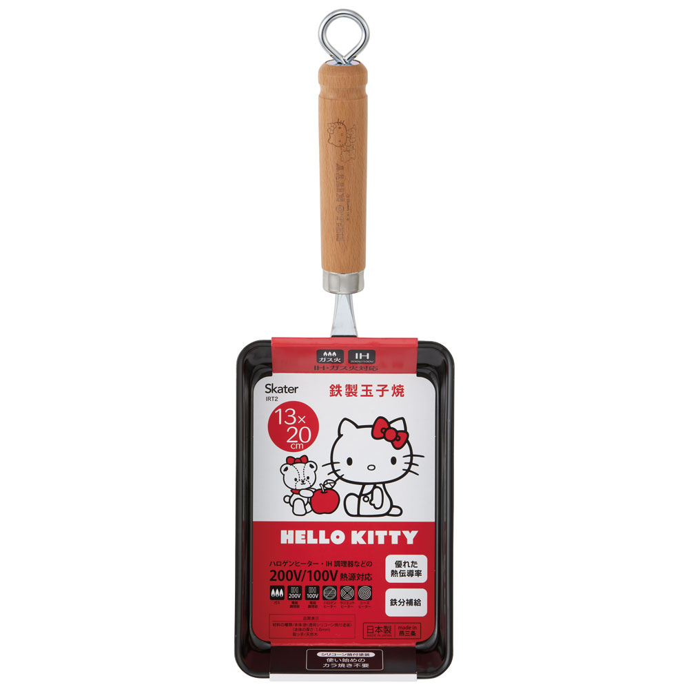 【送料無料】鉄製 ミニ 玉子焼 13×20cm ハローキティ 卵焼き フライパン 調理器具 IRT2 スケーター
