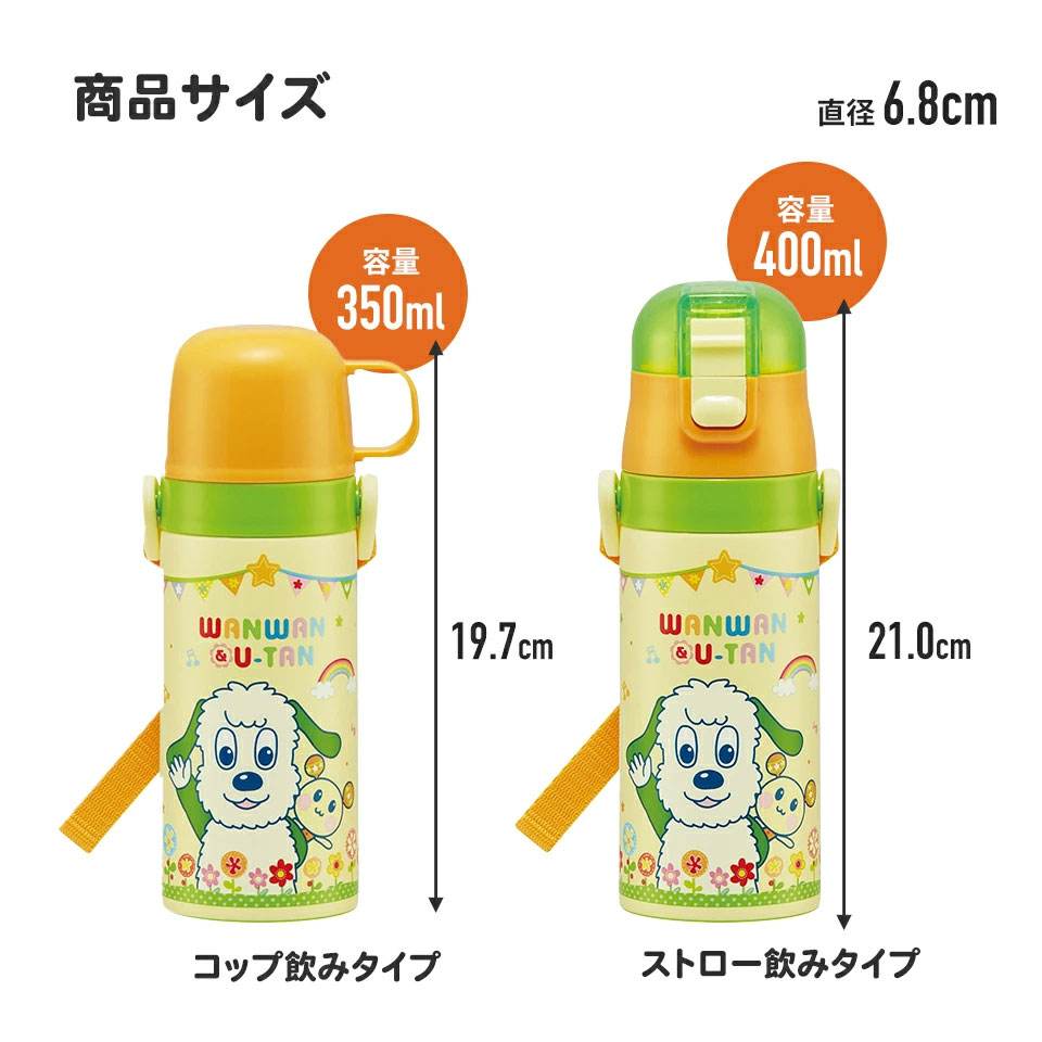 【送料無料】2WAYステンレスボトル 400ml/350mlいないいないばあっ!/SKCP3_4973307574573