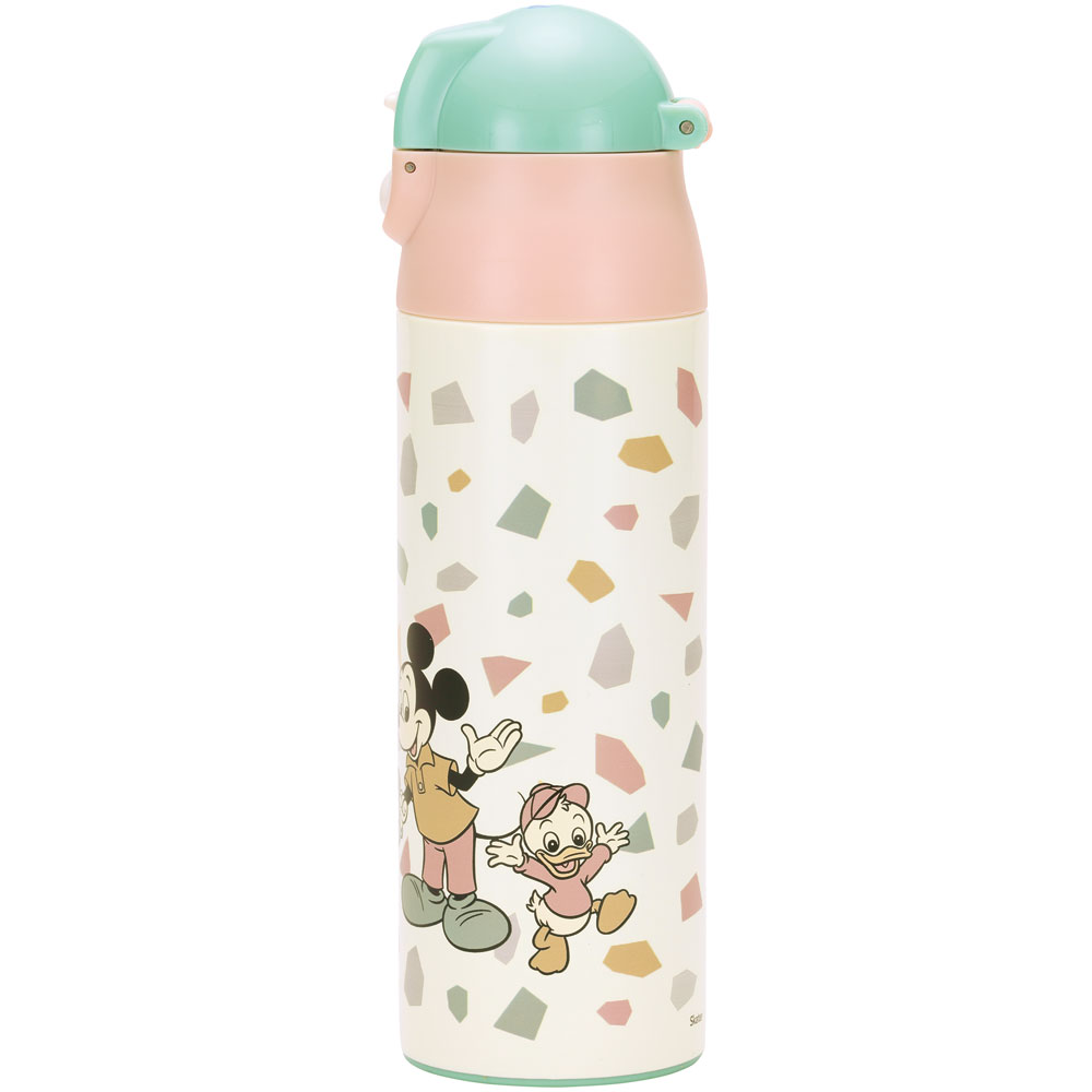 【送料無料】ステンレスボトル 500ml 調乳用 超軽量 ミルク 水筒 調乳 500 ワンタッチ 保温 かわいい スケーター SMIB5【軽量 出産祝い 出産準備 ミルク用 赤ちゃん お出かけ ミッキー&フレンズ ディズニー Disney レトロ】