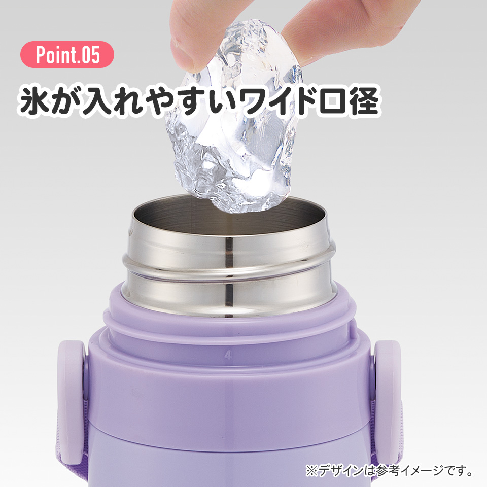 【送料無料】超軽量 直飲み コップ飲み兼用 2WAYステンレスボトル 470ml/430ml クロミ ビッグリボン/SKDC4_4973307686696