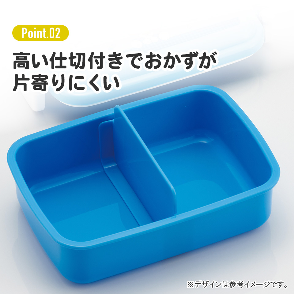抗菌おかずがつぶれにくい ふわっとフタお弁当箱（角型） 1段/450ml アイムドラえもん ギンガム／RBF3ANAG_4973307688829