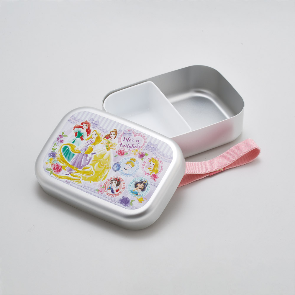 スケーター アルミ 弁当箱 子供 370ml 日本製 ランチベルト 付き 保温庫対応 skater ALB5NV ディズニー プリンセス 26年 女の子 女子【キャラクター アルミランチボックス キッズ お弁当箱 お弁当 中子付 子ども】