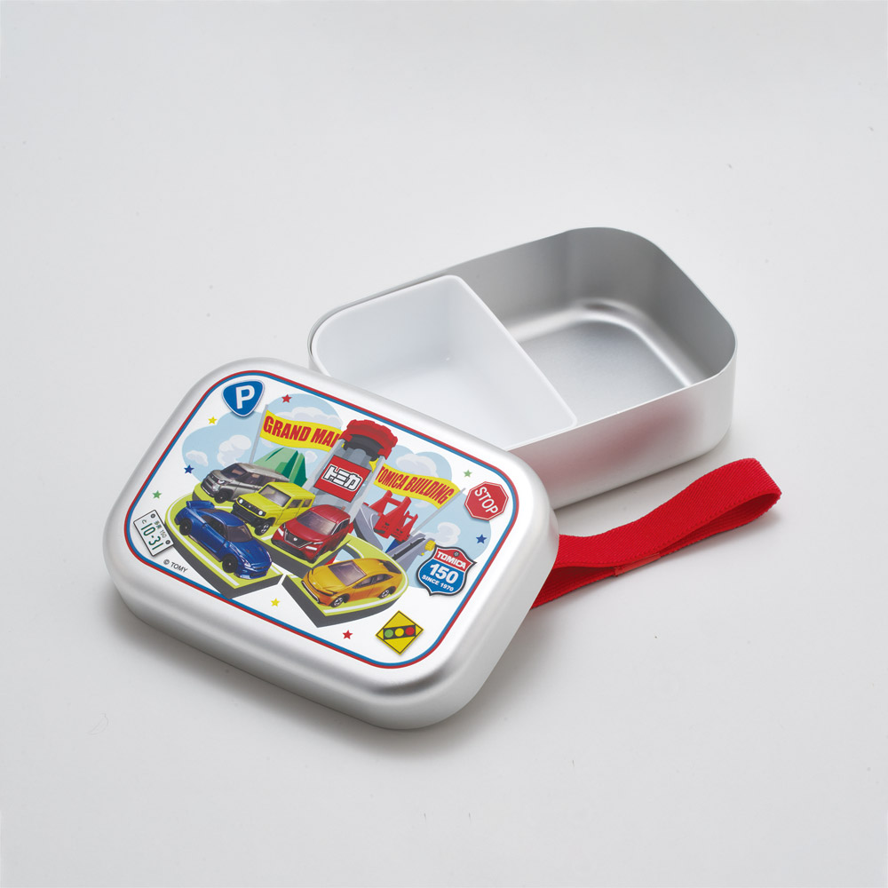スケーター アルミ 弁当箱 子供 370ml 日本製 ランチベルト 付き 保温庫対応 skater ALB5NV トミカ 26年 tomica 車 くるま 男の子 男子 男児【キャラクター アルミランチボックス キッズ お弁当箱 お弁当 中子付 子ども】