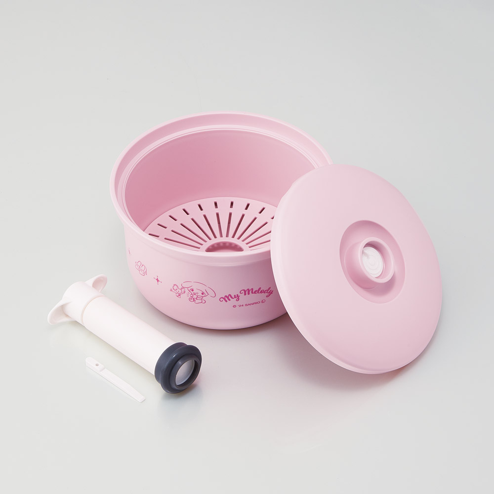 専用ポンプ付き 真空 おひつ 3合用 ごはん ご飯 ゴハン 保存 冷蔵庫 御櫃 お櫃 容器 スケーター skater BOH3 マイメロディ マイメロ サンリオ