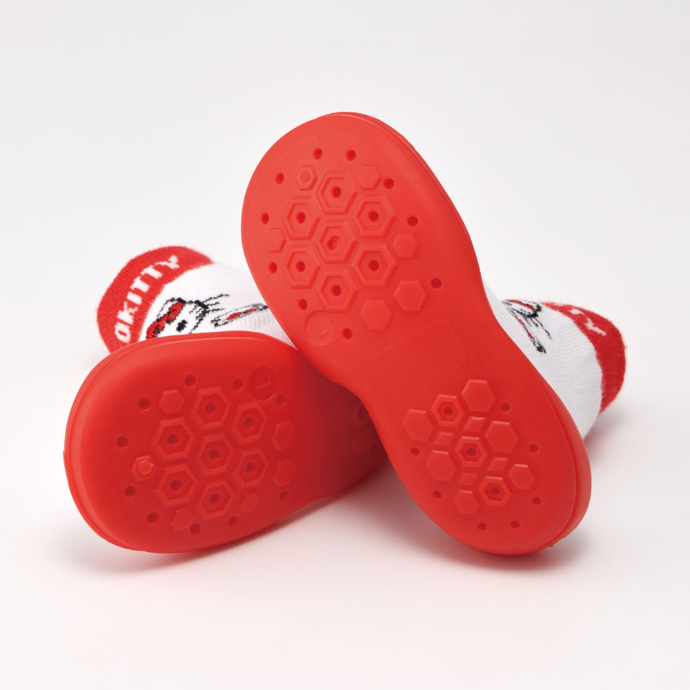 ソックス シューズ L 13.3cm ベビー ファースト シューズ 靴 赤ちゃん BSSHL4 スケーター skater キティ ハローキティ キティちゃん 女の子【キャラクター 靴下 くつ クツ ファーストシューズ 室内履き ベビーシューズ 子供】