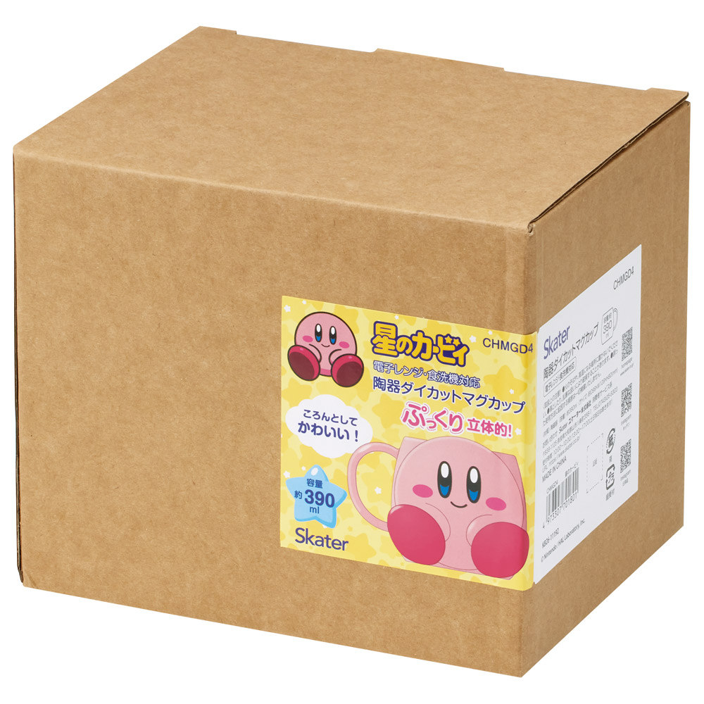 スケーター 陶器 ダイカット マグカップ コップ 食洗機 電子レンジ 対応 子供 キャラクター skater CHMGD4 星のカービィ カービィ 任天堂 男の子 男子【子供用 おしゃれ ギフト 誕生日プレゼント 可愛い】