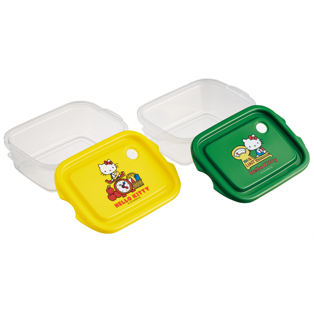 スケーター 保存容器 弁当箱 フードコンテナ シールボックス 2個セット 500ml プラスチックskater FCN2W ハローキティ レトロ 25年 キティちゃん サンリオ【おしゃれ 食品保存 食材保存 シンプル お弁当 ランチボックス】