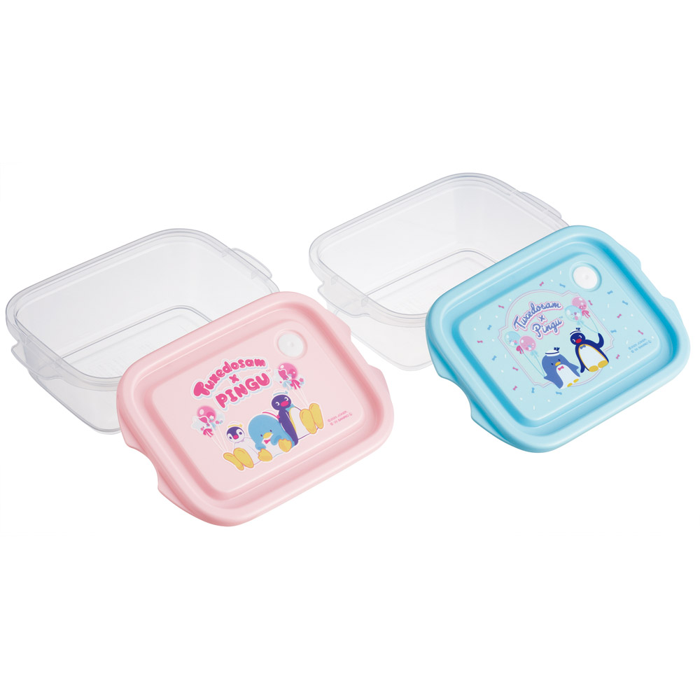 スケーター 保存容器 弁当箱 フードコンテナ シールボックス 2個セット 500ml プラスチックskater FCN2W ピングー×タキシードサム ペンギン サンリオ【おしゃれ 食品保存 食材保存 シンプル お弁当 ランチボックス】