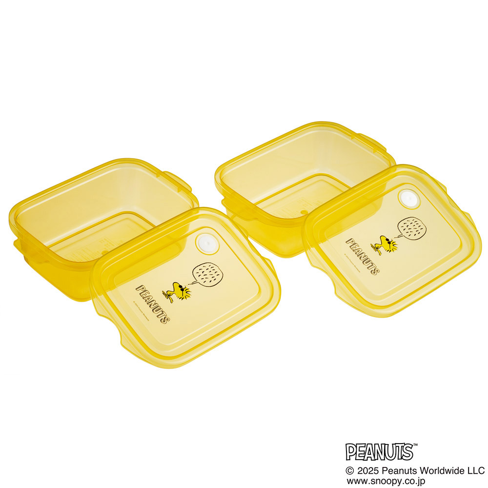 スケーター 保存容器 弁当箱 フードコンテナ シールボックス 2個セット 500ml プラスチックskater FCN2W ウッドストック スヌーピー SNOOPY ピーナッツ【おしゃれ 食品保存 食材保存 シンプル お弁当 ランチボックス】