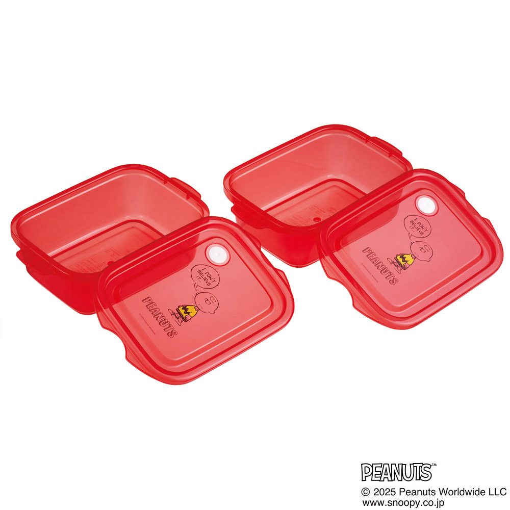 スケーター 保存容器 弁当箱 フードコンテナ シールボックス 2個セット 500ml プラスチックskater FCN2W チャーリー・ブラウン スヌーピー SNOOPY PEANUTS【おしゃれ 食品保存 食材保存 シンプル お弁当 ランチボックス】