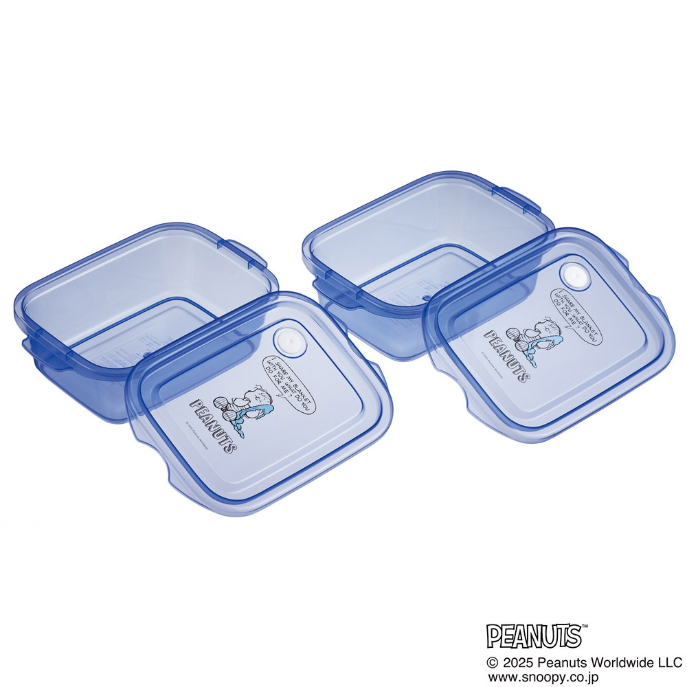 スケーター 保存容器 弁当箱 フードコンテナ シールボックス 2個セット 500ml プラスチックskater FCN2W ライナス スヌーピー SNOOPY PEANUTS ピーナッツ【おしゃれ 食品保存 食材保存 シンプル お弁当 ランチボックス】