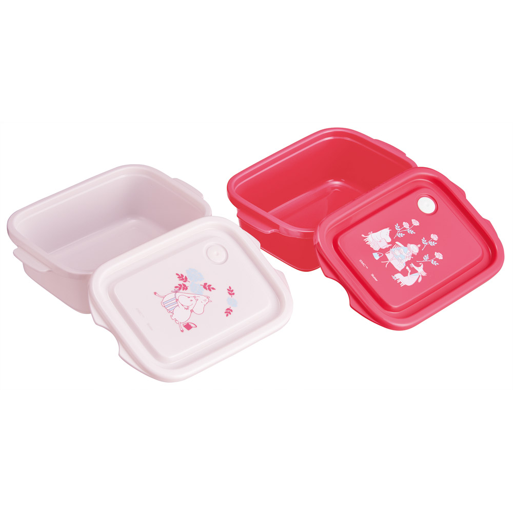スケーター 保存容器 弁当箱 フードコンテナ シールボックス 2個セット 500ml プラスチックskater FCN2W ムーミン Moomin リトルミイ 女性 レディース【おしゃれ 食品保存 食材保存 シンプル お弁当 ランチボックス】