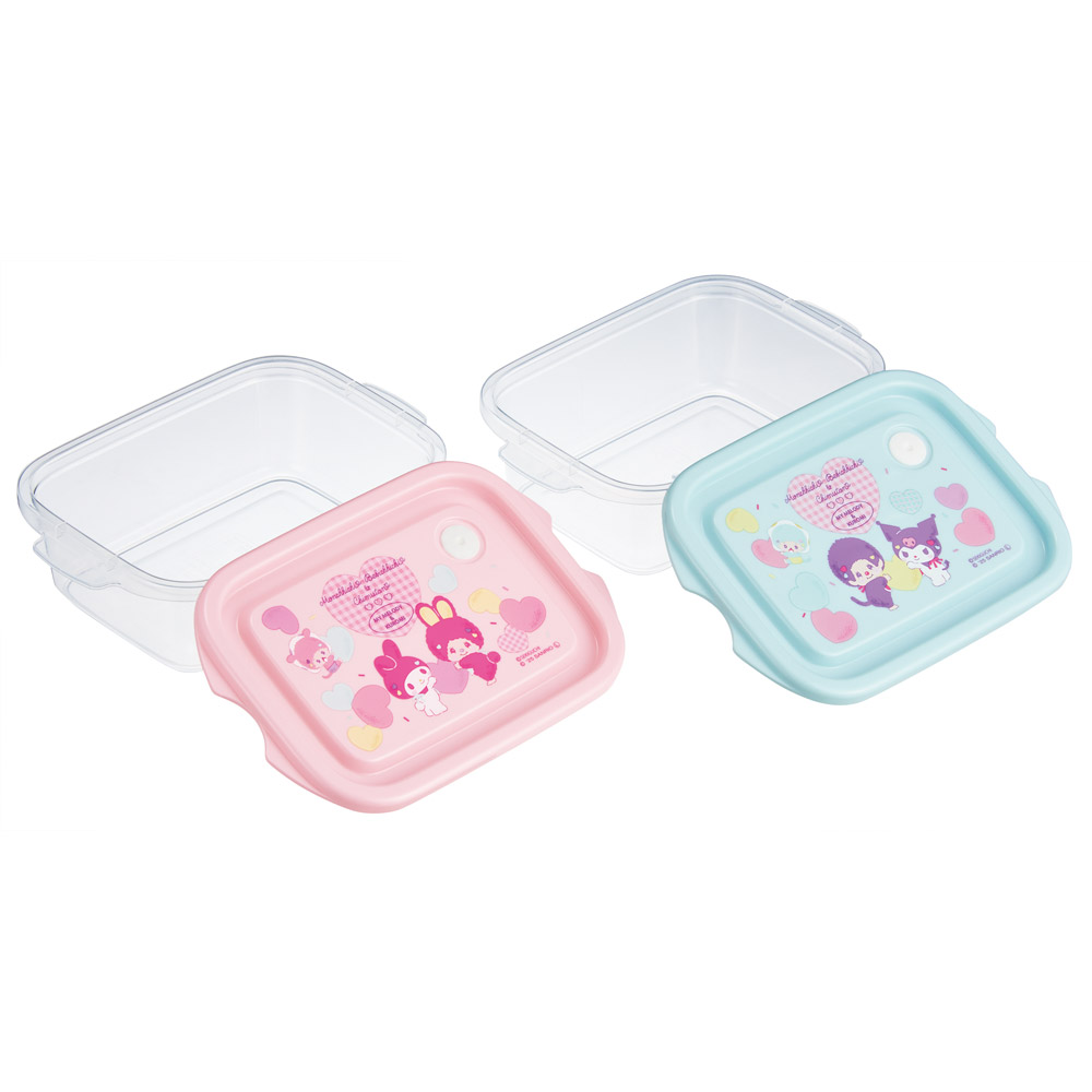スケーター 保存容器 弁当箱 フードコンテナ シールボックス 2個セット 500ml プラスチックskater FCN2W モンチッチ マイメロディ クロミ サンリオ【おしゃれ 食品保存 食材保存 シンプル お弁当 ランチボックス】