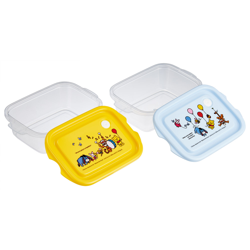 スケーター 保存容器 弁当箱 フードコンテナ シールボックス 2個セット 500ml プラスチックskater FCN2W くまのプーさん タロアウト プーさん Pooh TAROUT【おしゃれ 食品保存 食材保存 シンプル お弁当 ランチボックス】