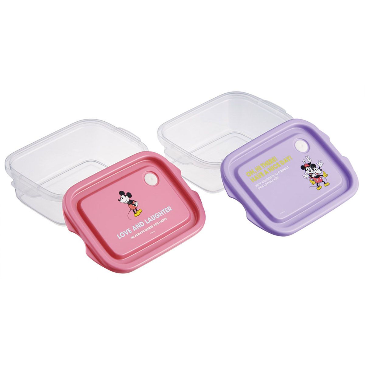 スケーター 保存容器 弁当箱 フードコンテナ シールボックス 2個セット 500ml プラスチックskater FCN2W ミッキーマウス ミッキー Mickey ディズニー【おしゃれ 食品保存 食材保存 シンプル お弁当 ランチボックス】