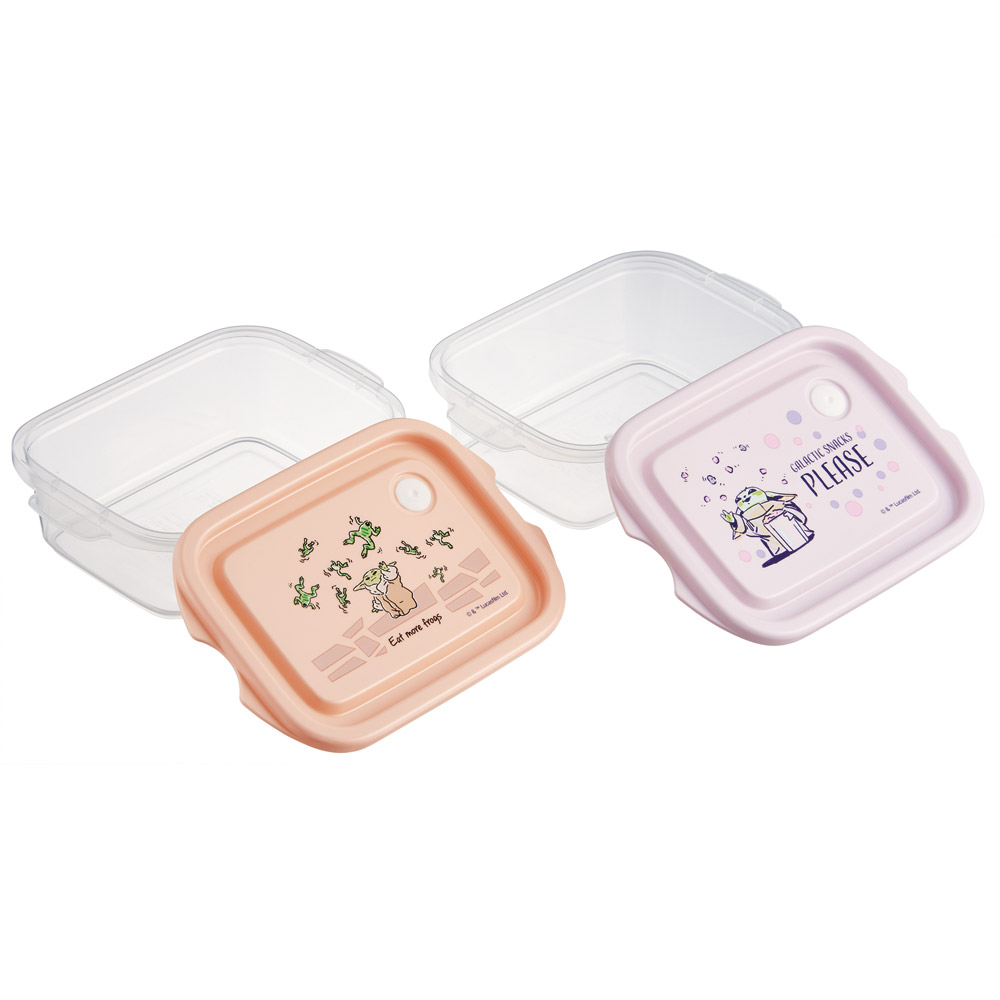 スケーター 保存容器 弁当箱 フードコンテナ シールボックス 2個セット 500ml プラスチックskater FCN2W マンダロリアン グローグー スターウォーズ STAR WARS【おしゃれ 食品保存 食材保存 シンプル お弁当 ランチボックス】