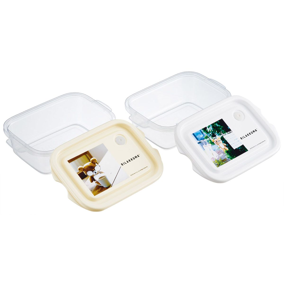 スケーター 保存容器 弁当箱 フードコンテナ シールボックス 2個セット 500ml プラスチックskater FCN2W リラックマ フォトアート Rilakkuma グッズ【おしゃれ 食品保存 食材保存 シンプル お弁当 ランチボックス】
