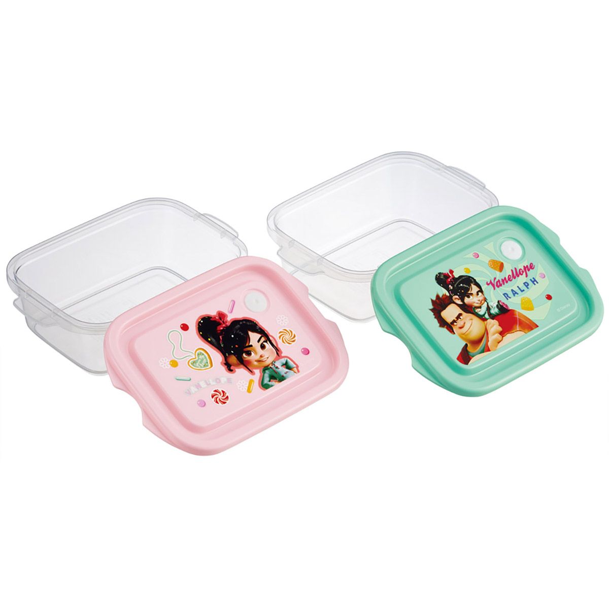 スケーター 保存容器 弁当箱 フードコンテナ シールボックス 2個セット 500ml プラスチックskater FCN2W シュガー・ラッシュ シュガーラッシュ ディズニー【おしゃれ 食品保存 食材保存 シンプル お弁当 ランチボックス】