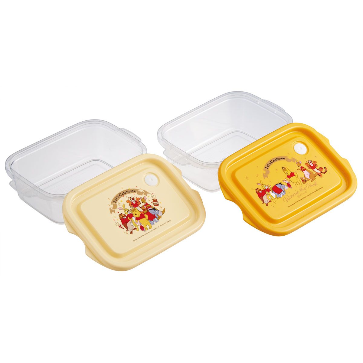 スケーター 保存容器 弁当箱 フードコンテナ シールボックス 2個セット 500ml プラスチックskater FCN2W くまのプーさん プーさん Pooh 赤シャツフレンズ【おしゃれ 食品保存 食材保存 シンプル お弁当 ランチボックス】