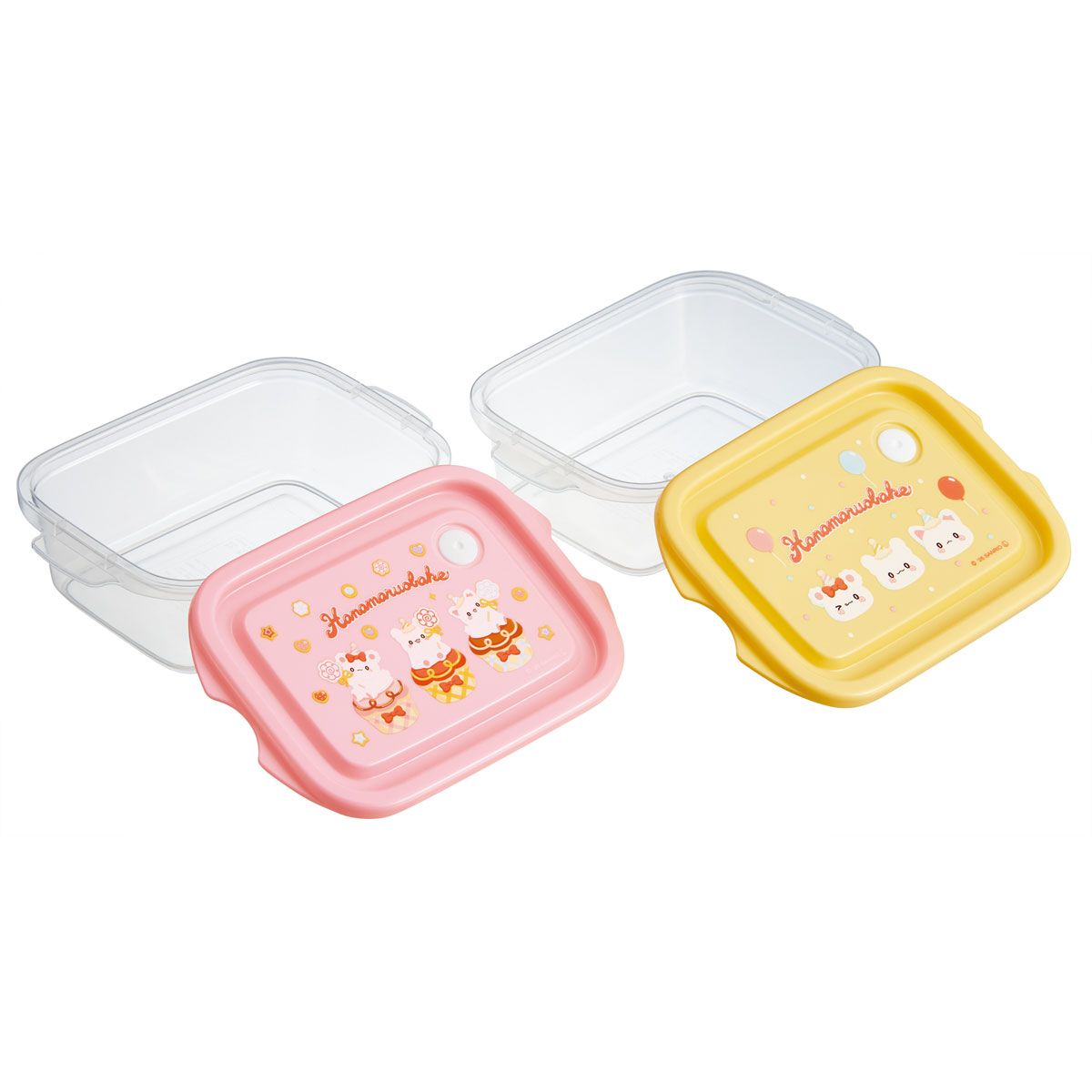 スケーター 保存容器 弁当箱 フードコンテナ シールボックス 2個セット 500ml プラスチックskater FCN2W はなまるおばけ birthday まるまる サンリオ【おしゃれ 食品保存 食材保存 シンプル お弁当 ランチボックス】