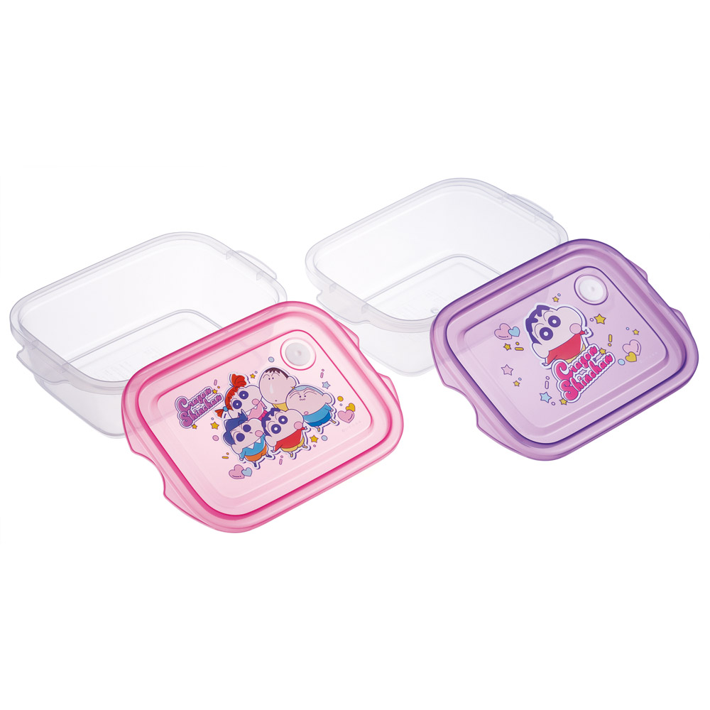 抗菌 保存容器 弁当箱 フードコンテナ シールボックス 2個セット 500ml 日本製 skater FCN2WAG スケーター クレヨンしんちゃん 25年 クレしん 男の子 女の子