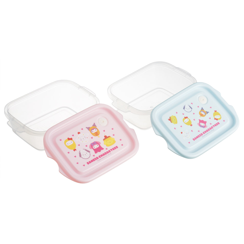 抗菌 保存容器 弁当箱 フードコンテナ シールボックス 2個セット 500ml 日本製 skater FCN2WAG スケーター サンリオ キャラクター なりきり 食べ物 女の子