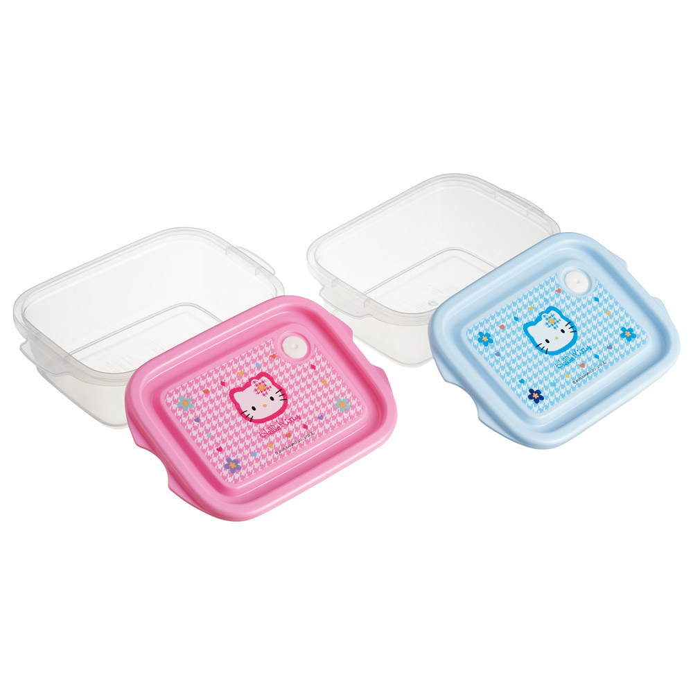 抗菌 保存容器 弁当箱 フードコンテナ シールボックス 2個セット 500ml 日本製 skater FCN2WAG スケーター キティ ハローキティ カオハナ キティちゃん 女の子