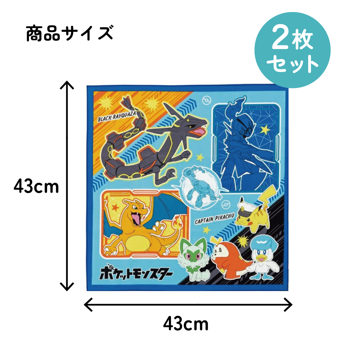 ランチクロス 2枚セット ポケットモンスター２４／KB4WN_4973307664885