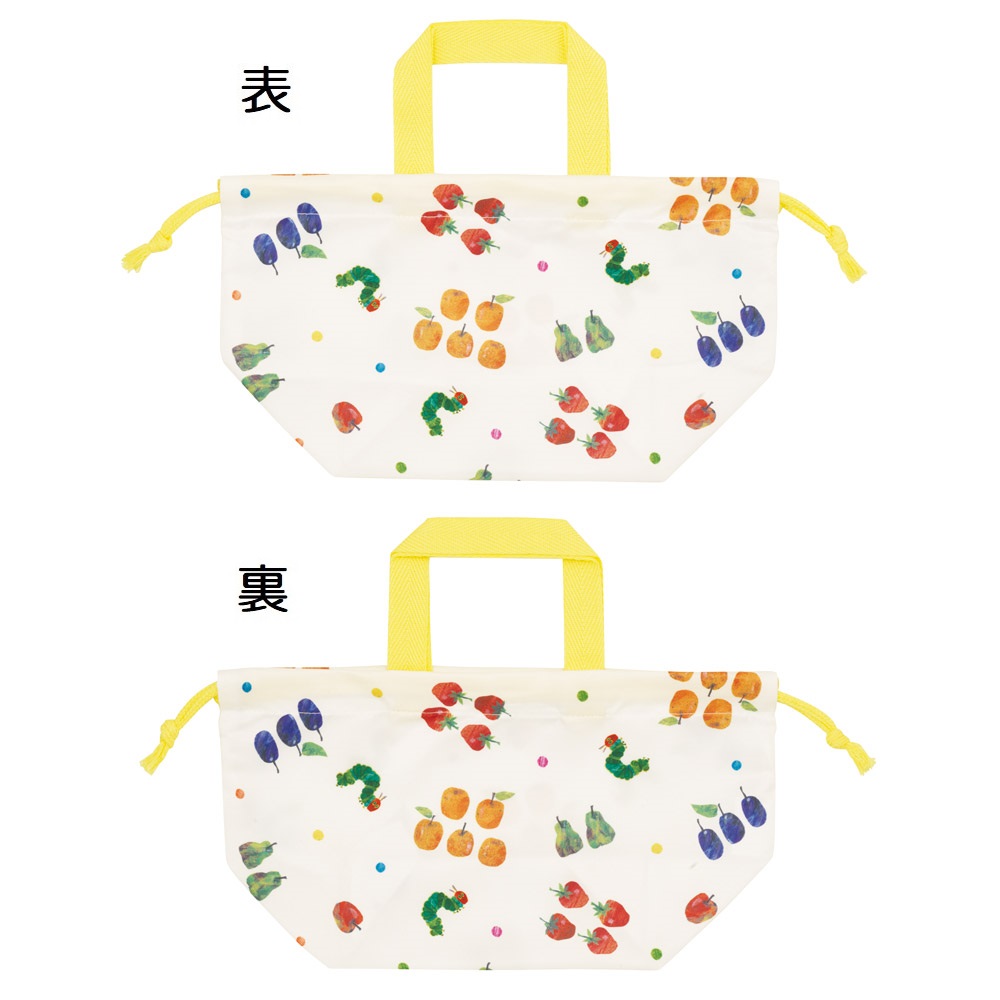 【メール便対象品】 スケーター お弁当袋 幼稚園 キャラクター ランチ巾着 巾着袋 日本製 小学生 きんちゃく袋 skater KB7SN はらぺこあおむし フルーツパターン はらぺこ【子供 お弁当入れ お弁当箱入れ お弁当巾着袋 マチ付き】