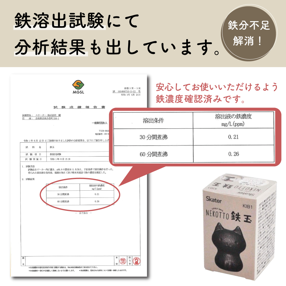 スケーター 鉄玉 ねこっと KIB1 鉄分補給 キッチン 料理 キャラクター skater ねこっと