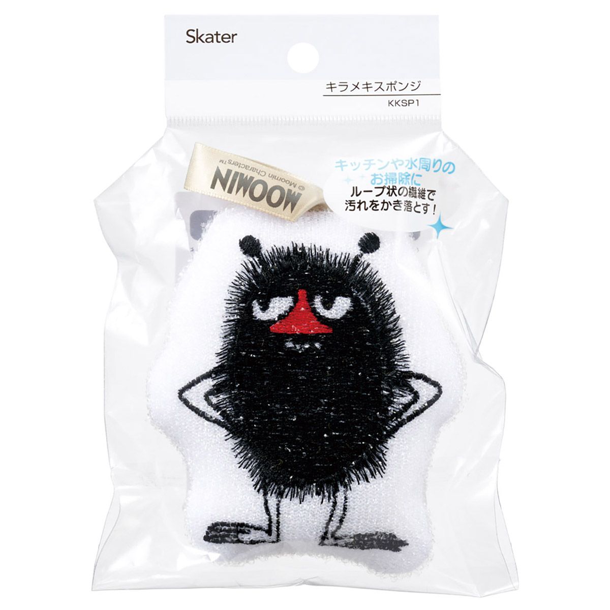 スケーター スポンジ きらめきスポンジ キラキラ キラメキ たわし キッチン グッズ 可愛い skater KKSP1 スティンキー ムーミン Moomin 女性【台所 水回り 洗い物 掃除 きらめき かわいい】