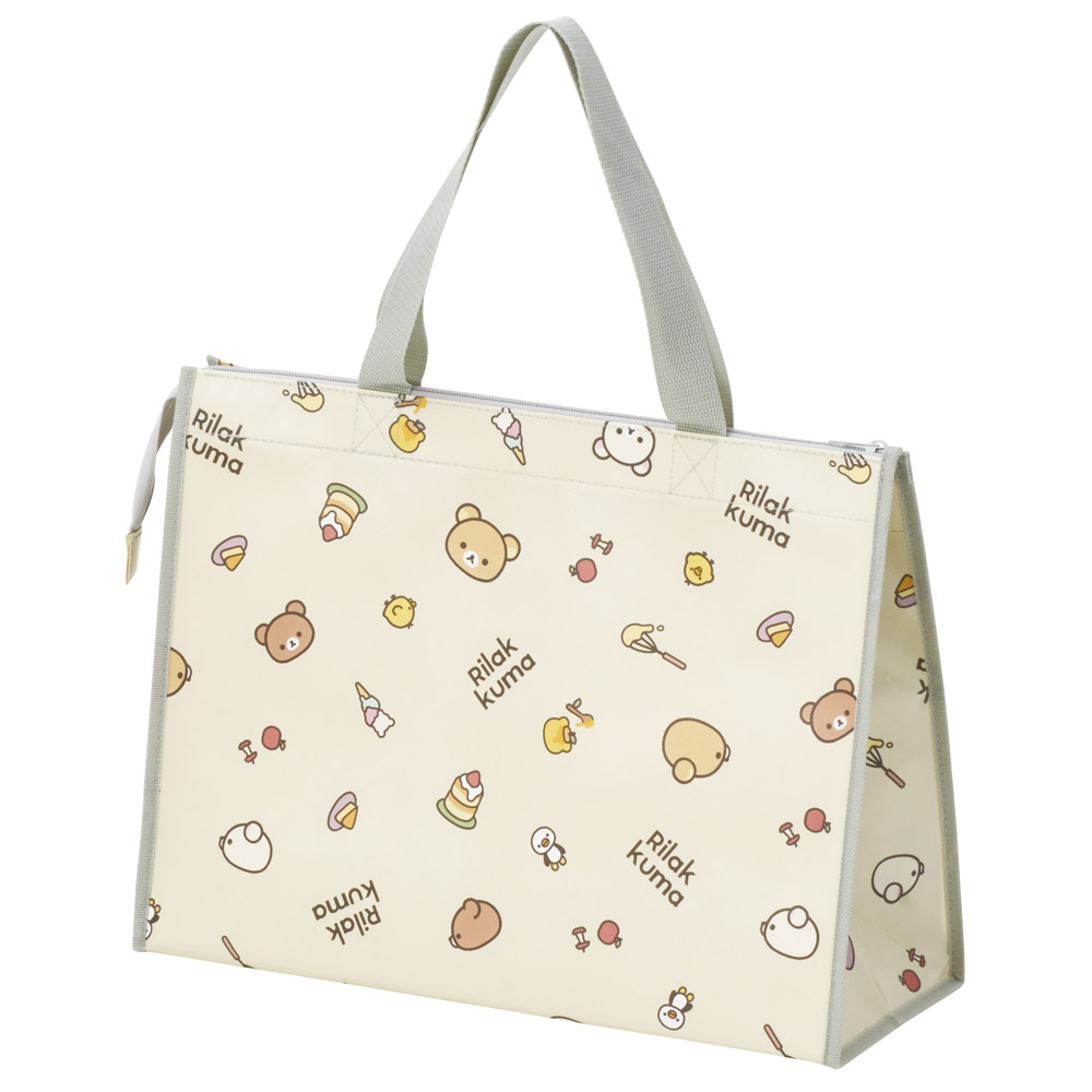 スケーター レジャーシート 生地 トート バッグ M トートバッグ 撥水 手提げ キャラクター skater KVB2 リラックマ Rilakkuma 女の子 女性 レディース【撥水加工 撥水大きめ レジャー ファスナー 大容量 カバン】
