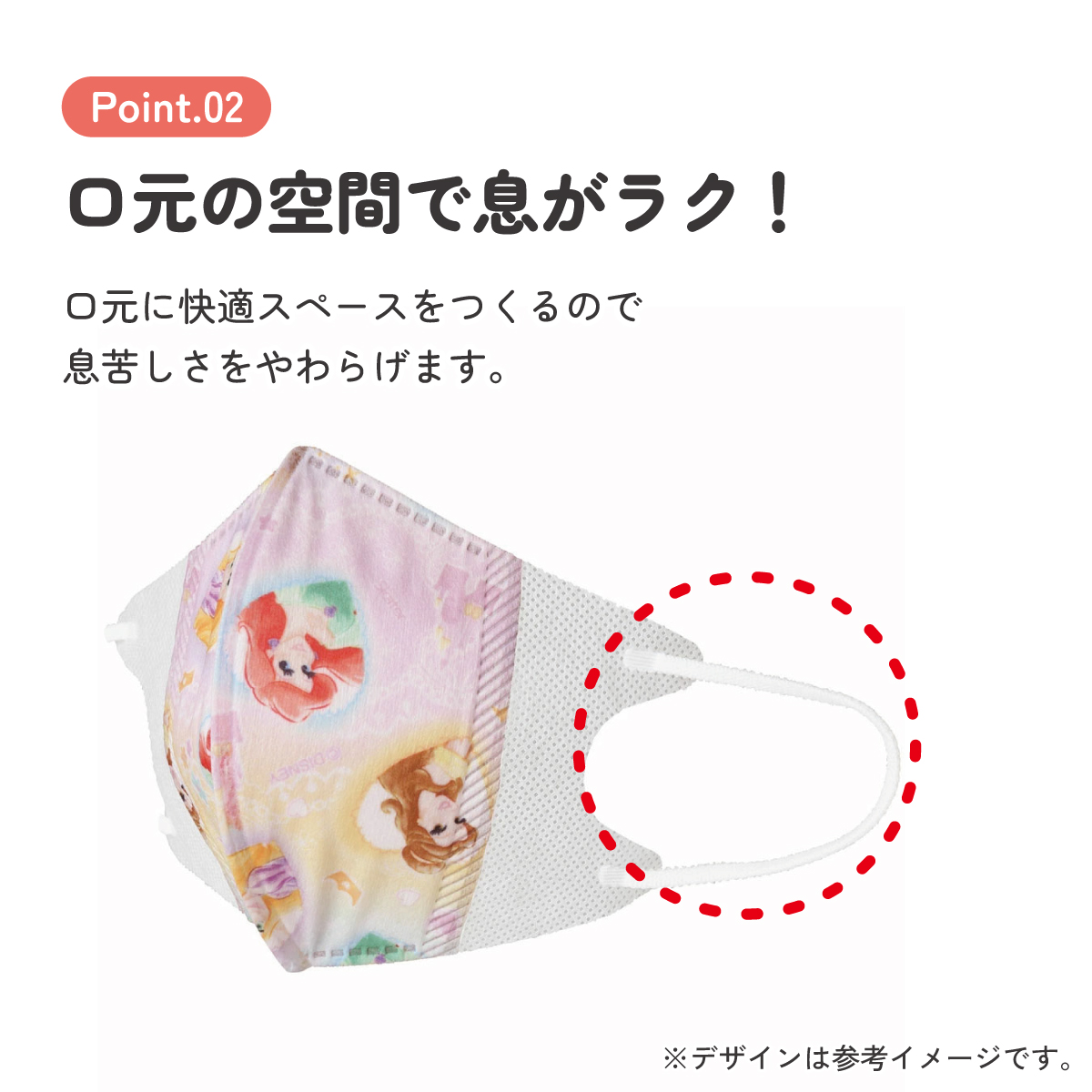 子供立体マスク Mサイズ/25枚入りプリンセス/MSKS25_4973307626104/スケーター
