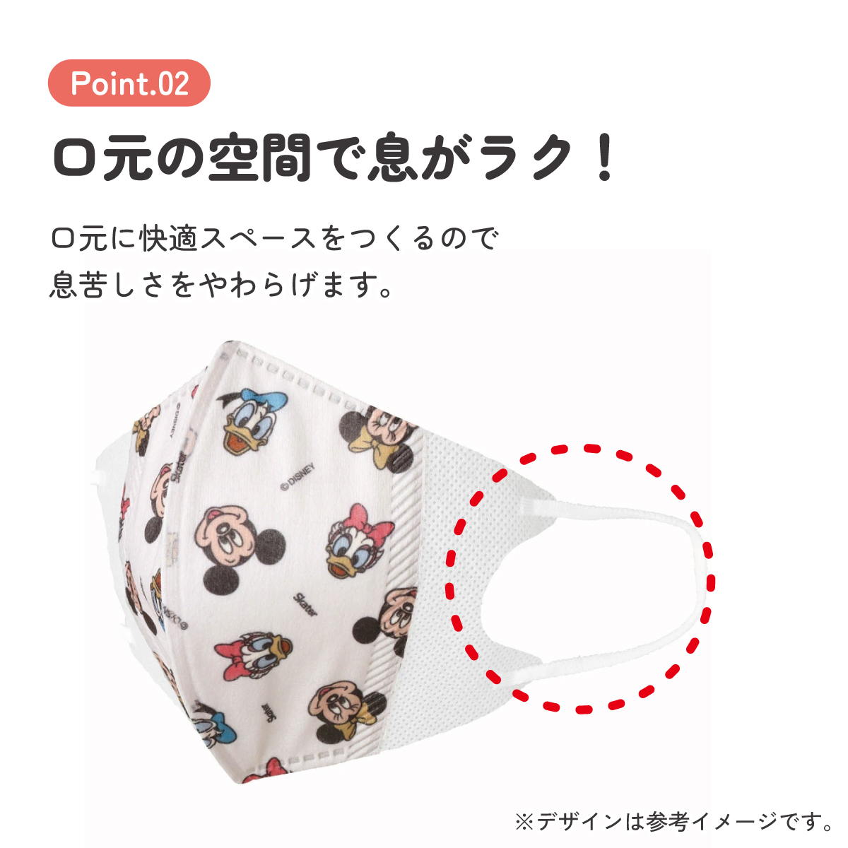 子供立体マスク Mサイズ/25枚入りミッキー＆フレンズ／MSKS25_4973307626142／スケーター
