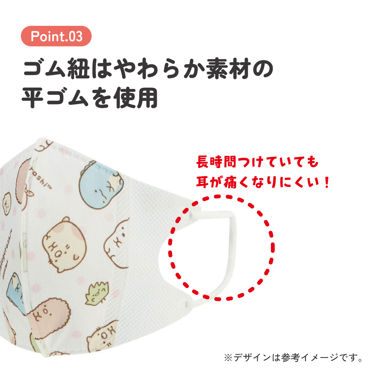 子供立体マスク Mサイズ/7枚入りすみっコぐらし/MSKS3N_4973307627088