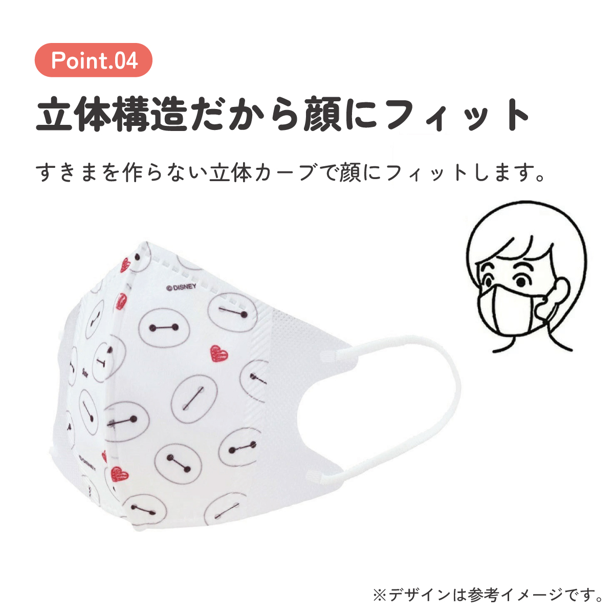 子供立体マスク Mサイズ/7枚入りベイマックス/MSKS3N_4973307677175