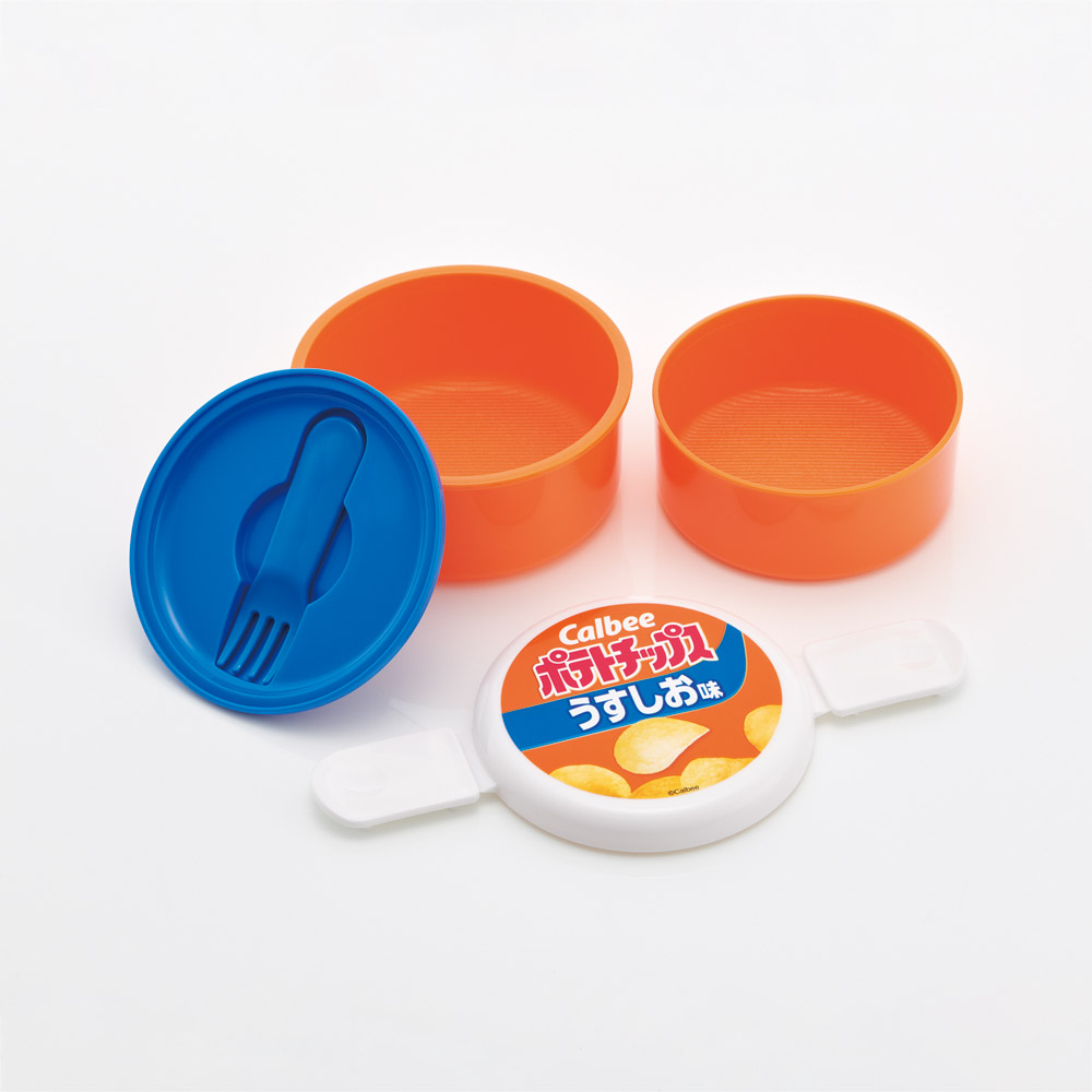丸型ランチボックス 2段/500ml ポテチうすしお味／ONWR1_4973307712845