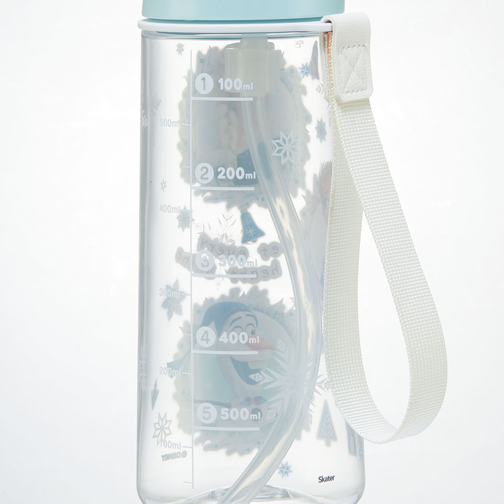 【送料無料】ワンプッシュ ストロー ボトル 水筒 630ml 透明 クリア 子供 キッズ かわいい スケーター skater PSHPO6 アナと雪の女王 アナ雪 ディズニー 女の子 女子