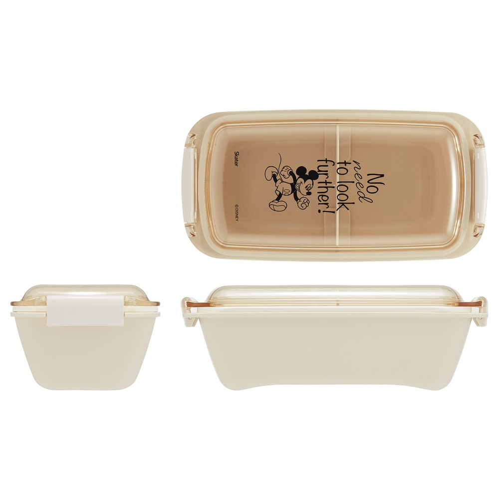 パッキンがはずしやすく洗いやすいお弁当箱 530ml ミッキーマウス/PTLB6B_4973307686924