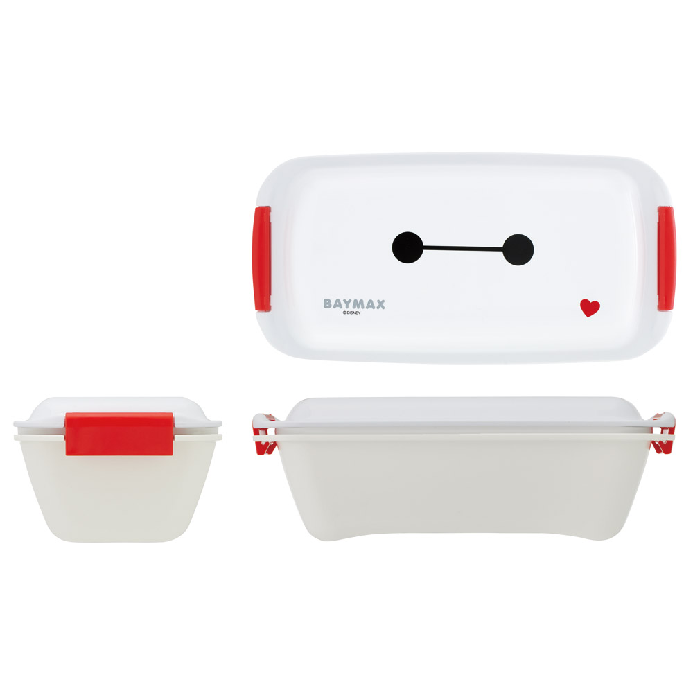 スケーター 洗いやすい弁当箱 パッキン溝の幅が広い ふわっと お弁当箱 530ml 1段 弁当 子供 大人 skater PTLB6B ベイマックス 26年 ディズニー 男の子 女の子【バイオマス ランチボックス レンジ 食洗機 対応】