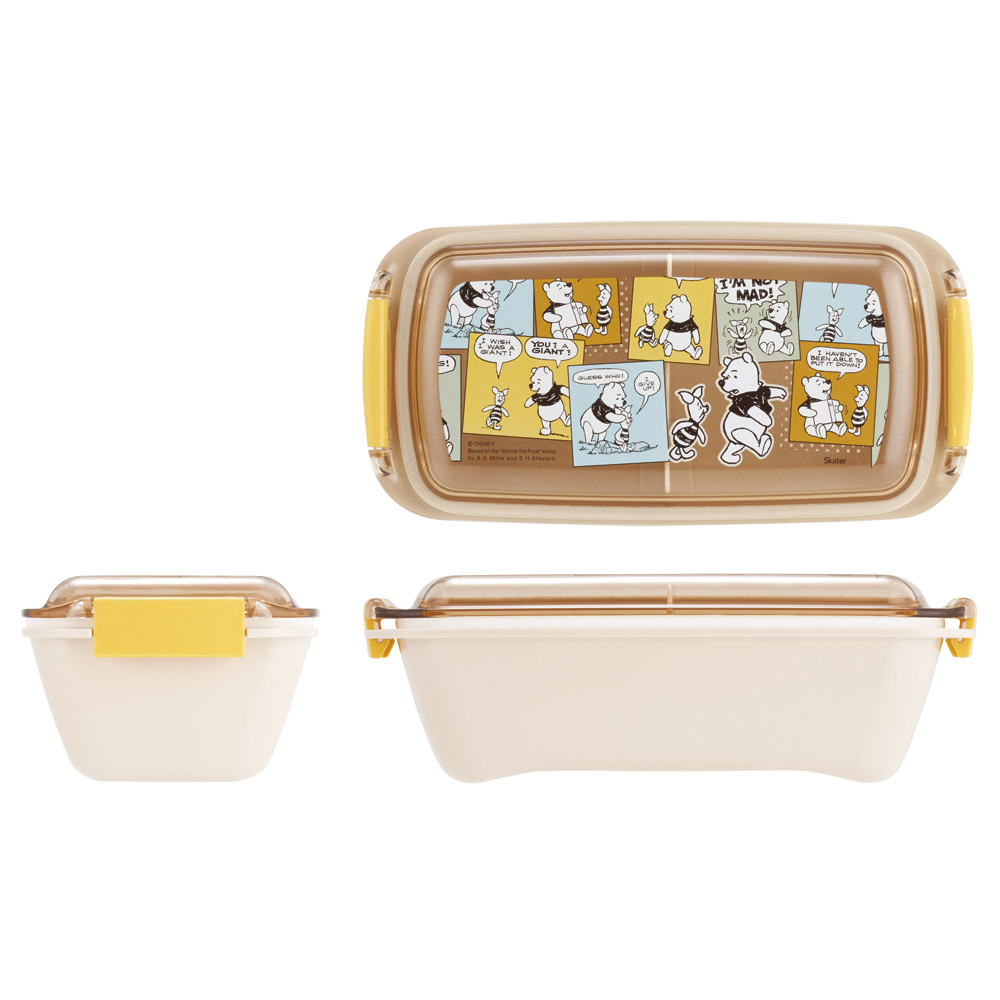 スケーター 洗いやすい弁当箱 パッキン溝の幅が広い ふわっと お弁当箱 530ml 1段 弁当 skater PTLB6B くまのプーさん プーさん Pooh コミック 女性 レディース【子供 大人 バイオマス ランチボックス レンジ 食洗機 対応】
