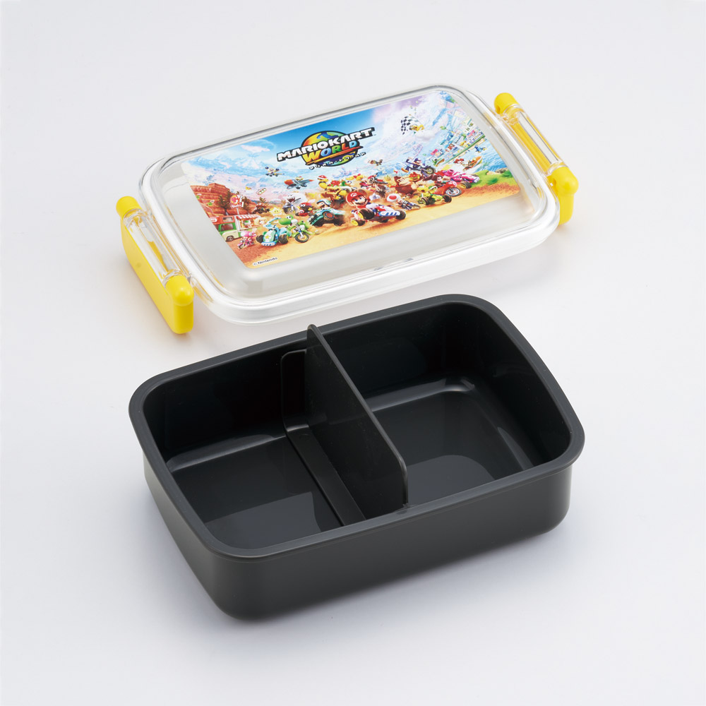 スケーター お弁当箱 子供用 450ml 食洗機対応 日本製 おかずがつぶれにくいドーム型ふた skater RBF3AN マリオカートワールド マリオ MARIO 男の子 男子 男児【キャラクター 1段 ランチボックス 角型 可愛い キッズ】
