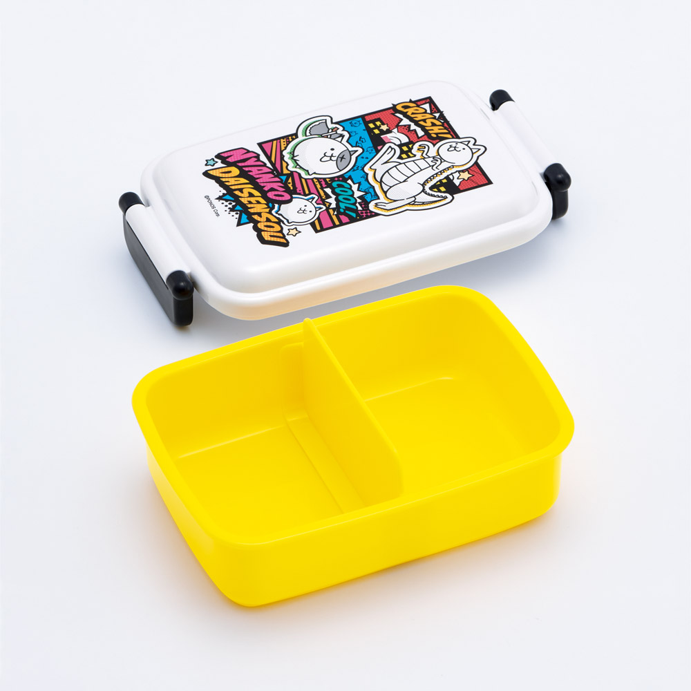 スケーター お弁当箱 子供用 450ml 食洗機対応 日本製 おかずがつぶれにくいドーム型ふた skater RBF3AN にゃんこ大戦争 26年 にゃんこ 男の子 女の子 男子【キャラクター 1段 ランチボックス 角型 可愛い 幼稚園 キッズ】