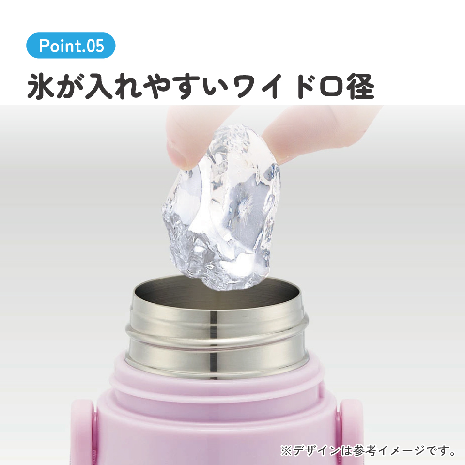 【送料無料】超軽量 直飲み コップ飲み兼用 2WAYステンレスボトル 470ml/430ml らぶい~ず/SKDC4_4973307707155