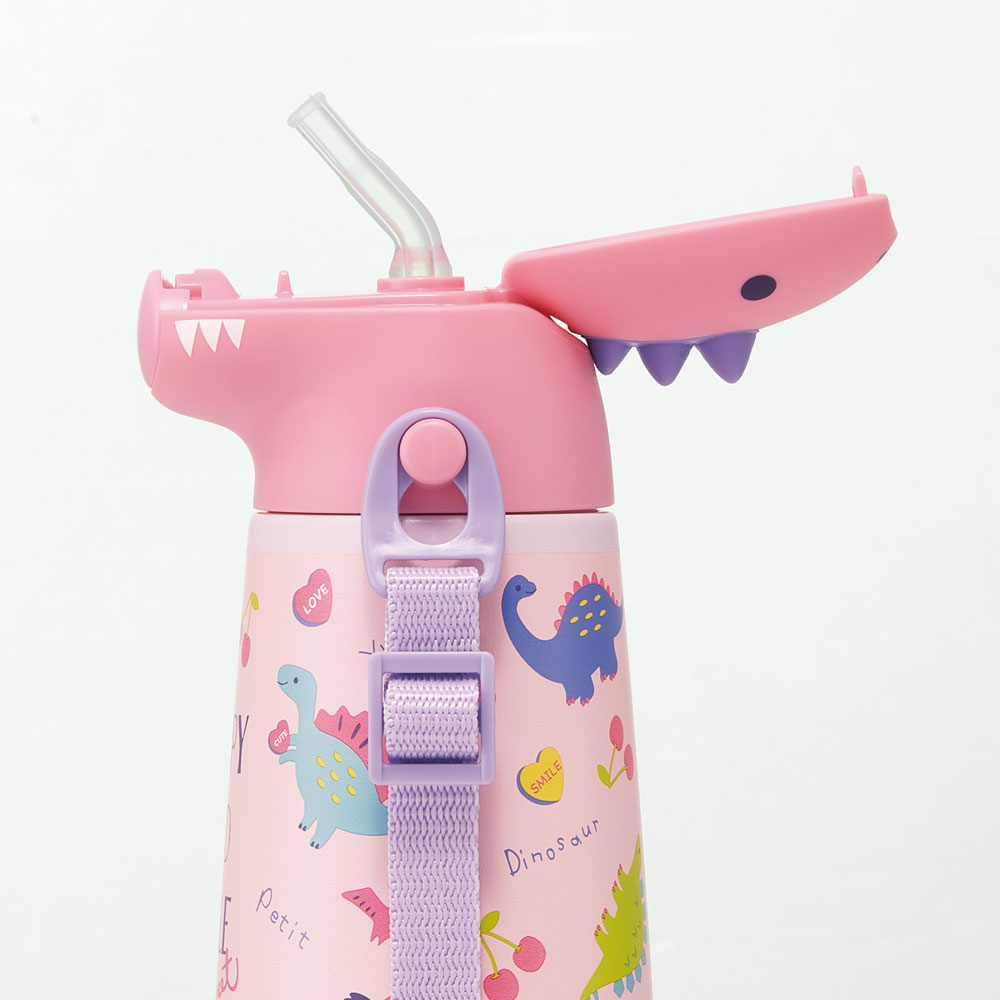 ダイカットストローステンレスボトル 370ml ハッピー&スマイル/SSH4D_4973307638244