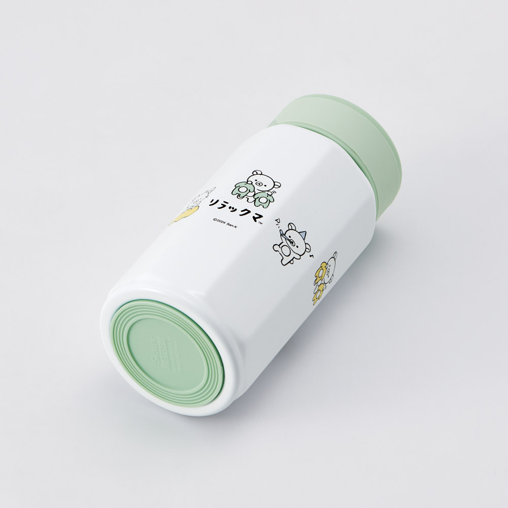 八角形 ステンレス マグボトル 水筒 350ml 保冷 保温 直飲み 大人 キャラクター skater スケーター STO4 リラックマ Rilakkuma 女の子 女性 レディース【ステンレスボトル マグ ボトル 350 軽量 ミニ かわいい】